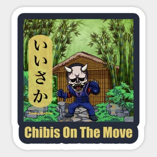 Hannya, Oni of the Forest (Ver. 1.0) - “Chibis On The Move” by iisakastation.com Sticker